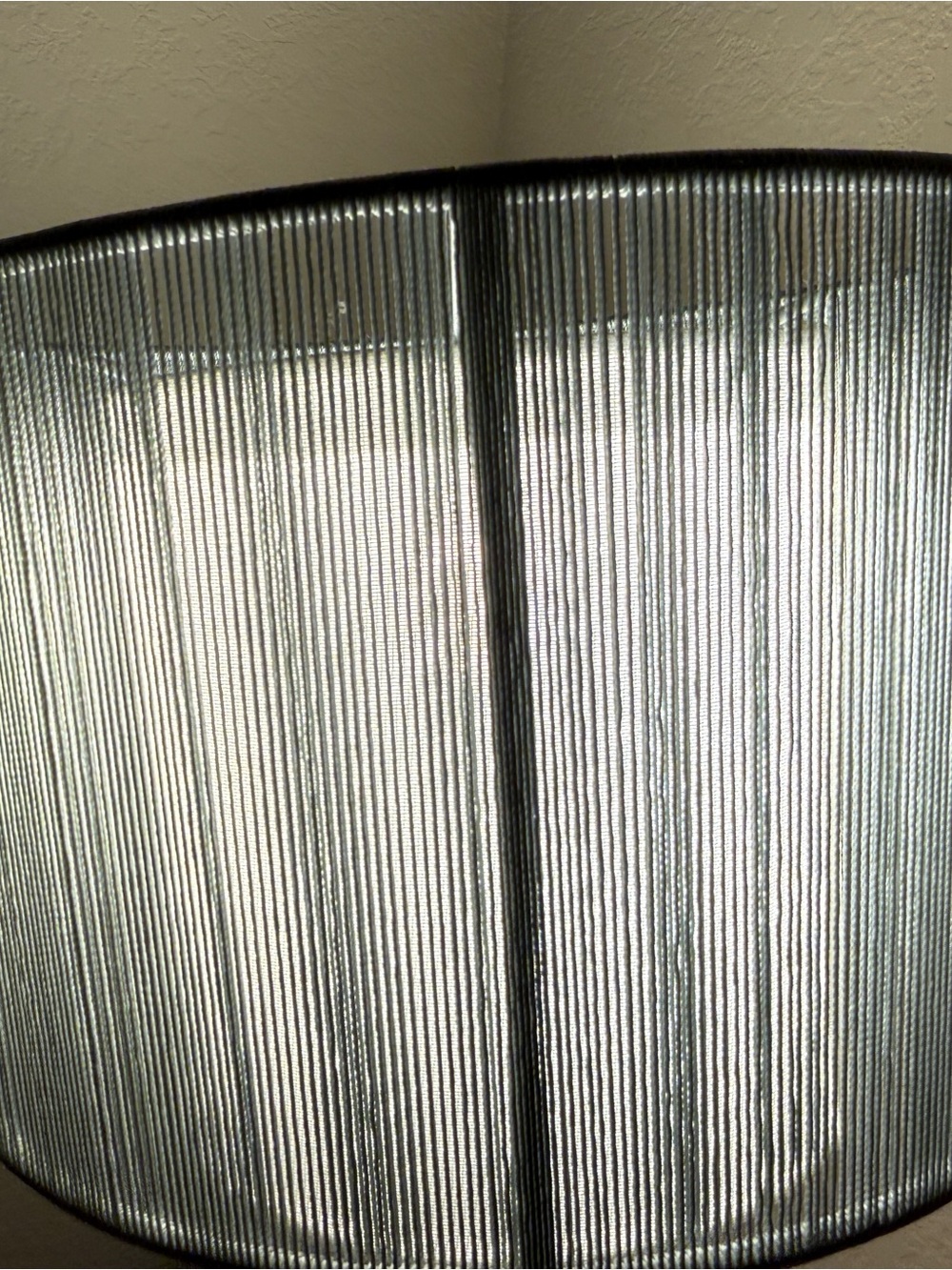 IKEA Gray Ribbed Lamp Shade